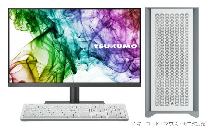 TSUKUMO、NVIDIA GeForce RTX 4080搭載した『クリエイターPC White 